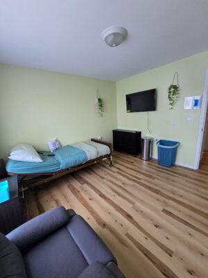 Spacious sunlit residential private bedroom room